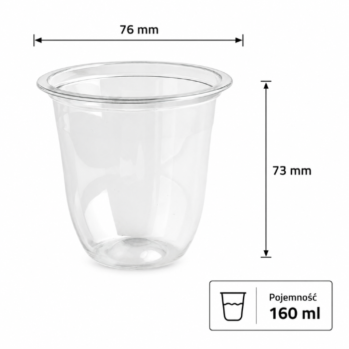 Pojemnik deserowy r-PET 160 ml - 50 sztuk