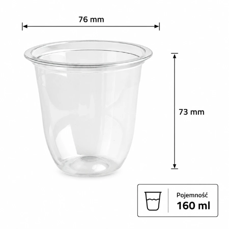 Pojemnik deserowy r-PET 160 ml - 50 sztuk