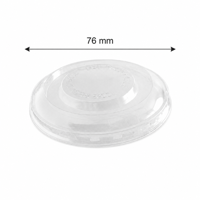 Pokrywka z PET/TR okrągła przezroczysta, fi 76 mm - 50 sztuk