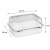Pojemnik cukierniczy na ciasto PET 23,6 cm x 16,5 cm x 11 cm - 50 sztuk