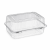 Pojemnik cukierniczy na ciasto PET 23,6 cm x 16,5 cm x 11 cm - 50 sztuk