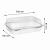 Pojemnik cukierniczy na ciasto PET 20,6 cm x 15,6 cm x 8,3 cm - 50 sztuk