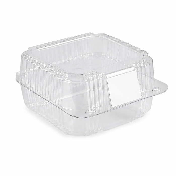 Pojemnik cukierniczy na ciasto PET 16,4 cm x 14,8 cm x 8,2 cm - 50 sztuk