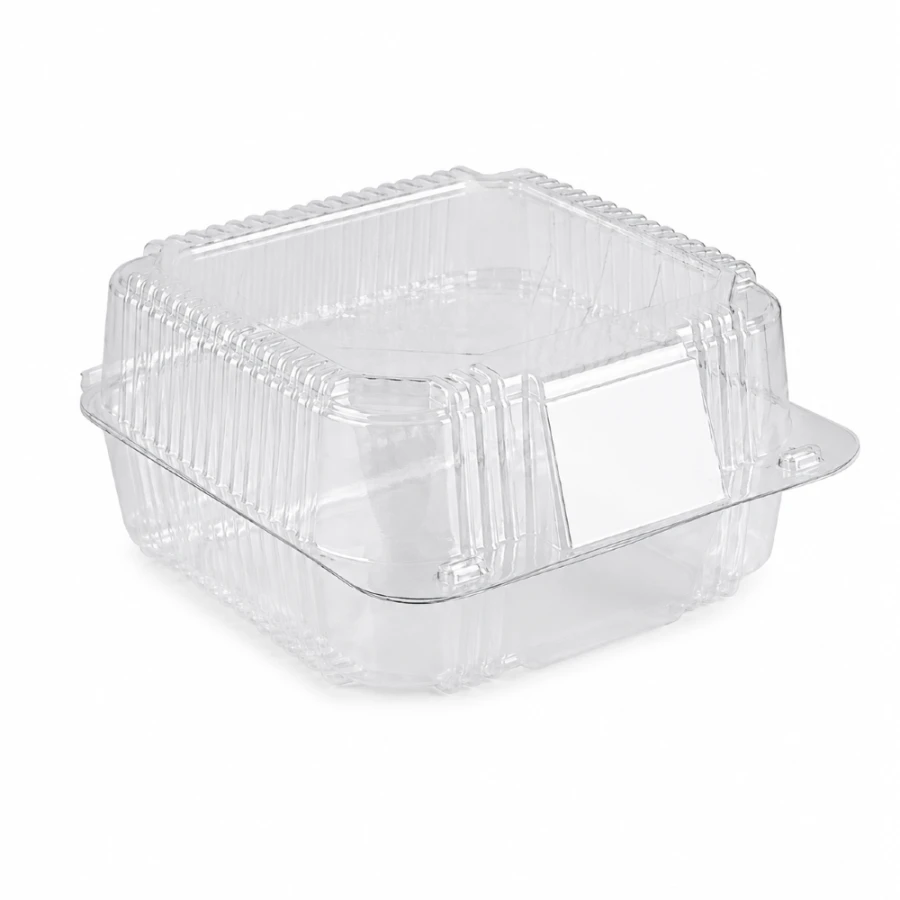Pojemnik cukierniczy na ciasto PET 16,4 cm x 14,8 cm x 8,2 cm - 50 sztuk