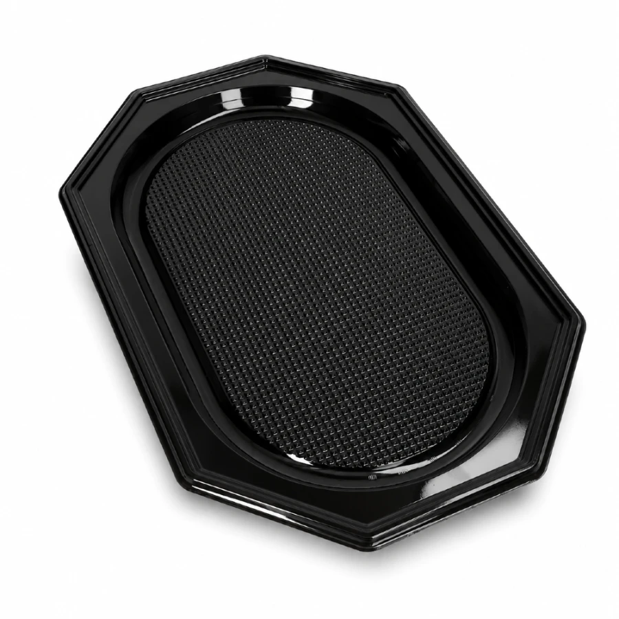 Tace z R-PET czarne, 45,5 x 30,2 x 2,2 cm - 10 sztuk