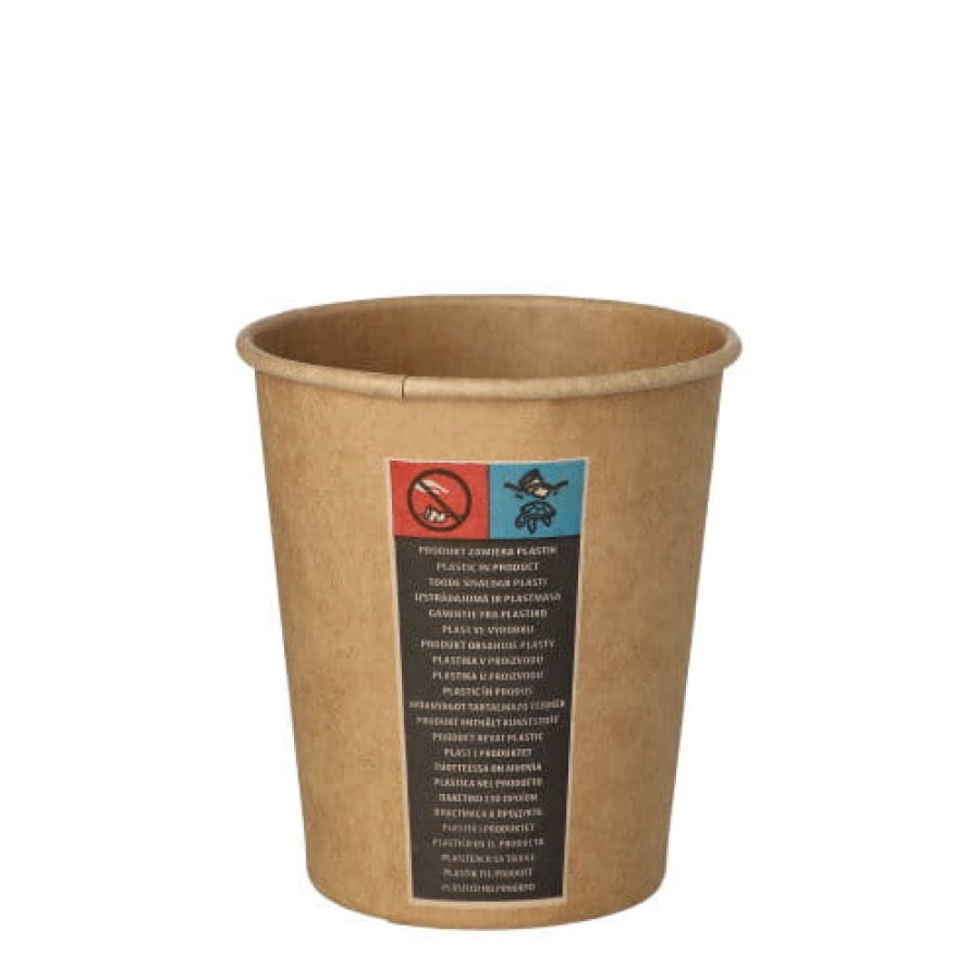 Kubek z papieru Kraft 250 ml fi 8 cm - 100 sztuk