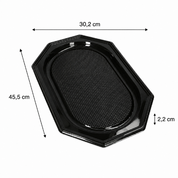 Tace z R-PET czarne, 45,5 x 30,2 x 2,2 cm - 10 sztuk