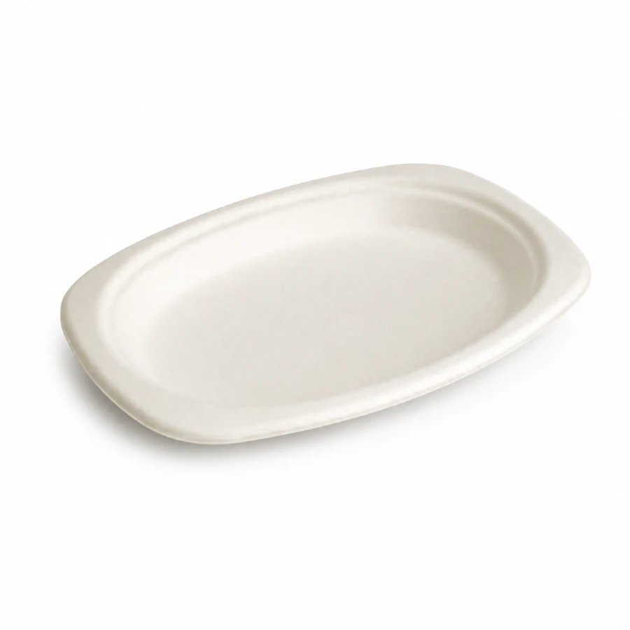 Patera z pulpy trzciny cukrowej 230 mm x 160 mm - 50 sztuk