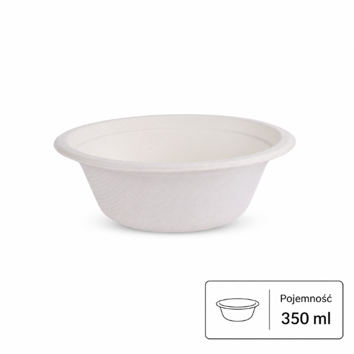 Miseczka z pulpy trzciny cukrowej 350 ml - 50 sztuk
