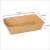 Tacka papierowa na przekąski kraft 16 cm x 11 cm x 4 cm - 80 sztuk