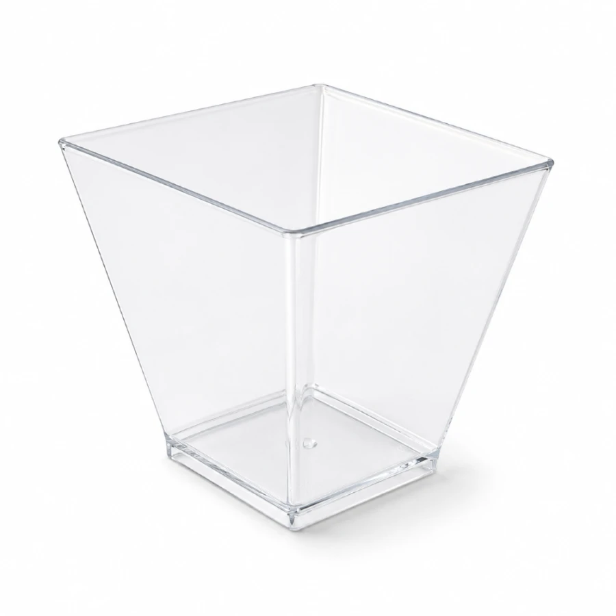 Pojemniki na przekąski i desery wielokrotnego użytku 200 ml 6,7 cm x 6,8 cm x 6,5 cm - 50 sztuk