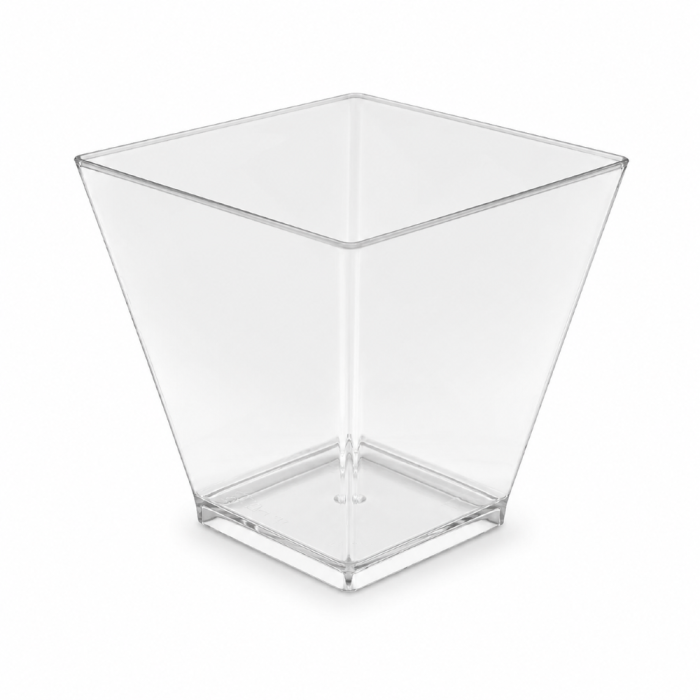Pojemniki na przekąski i desery wielokrotnego użytku 120 ml 6 cm x 6 cm x 5,6 cm - 50 sztuk