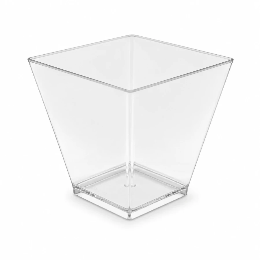 Pojemniki na przekąski i desery wielokrotnego użytku 120 ml 6 cm x 6 cm x 5,6 cm - 50 sztuk