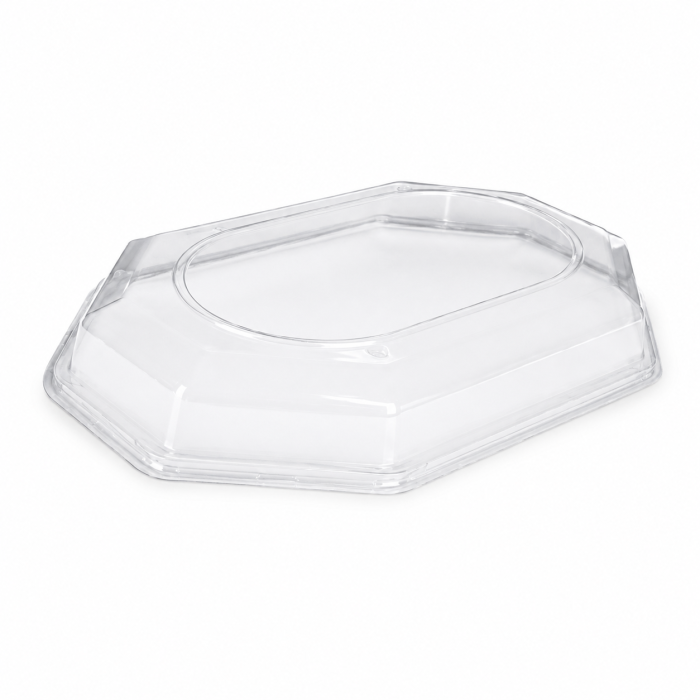 Pokrywka do tacy cateringowej transparentna PET 36 cm x 26 cm x 6,3 cm - 10 sztuk