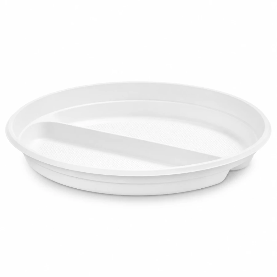 Talerz biały fi 22 cm T2, PP okrągły - 100 szt.