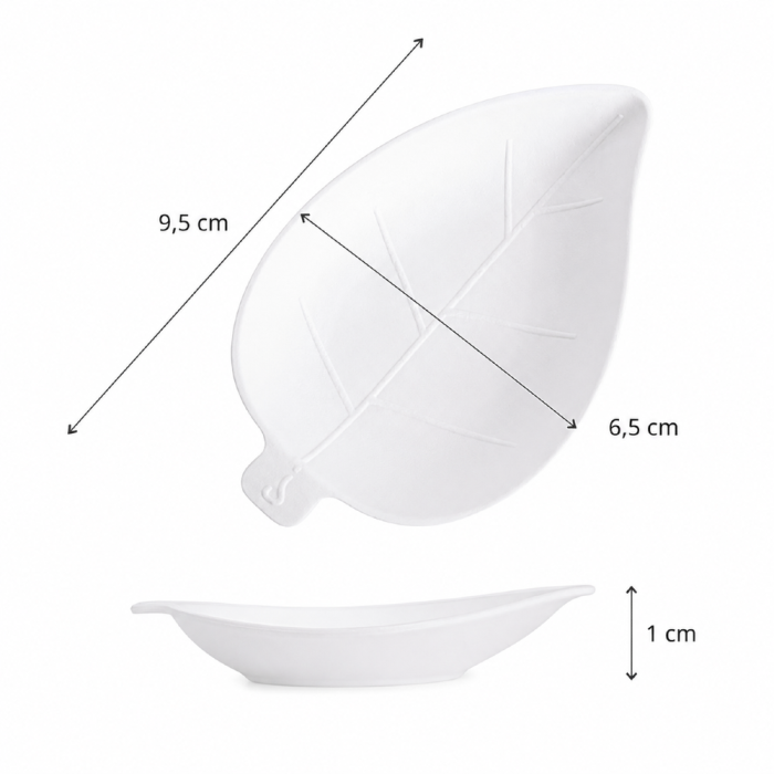 Tacka do przekąsek listek z trzciny cukrowej 9,5 cm - 50 sztuk