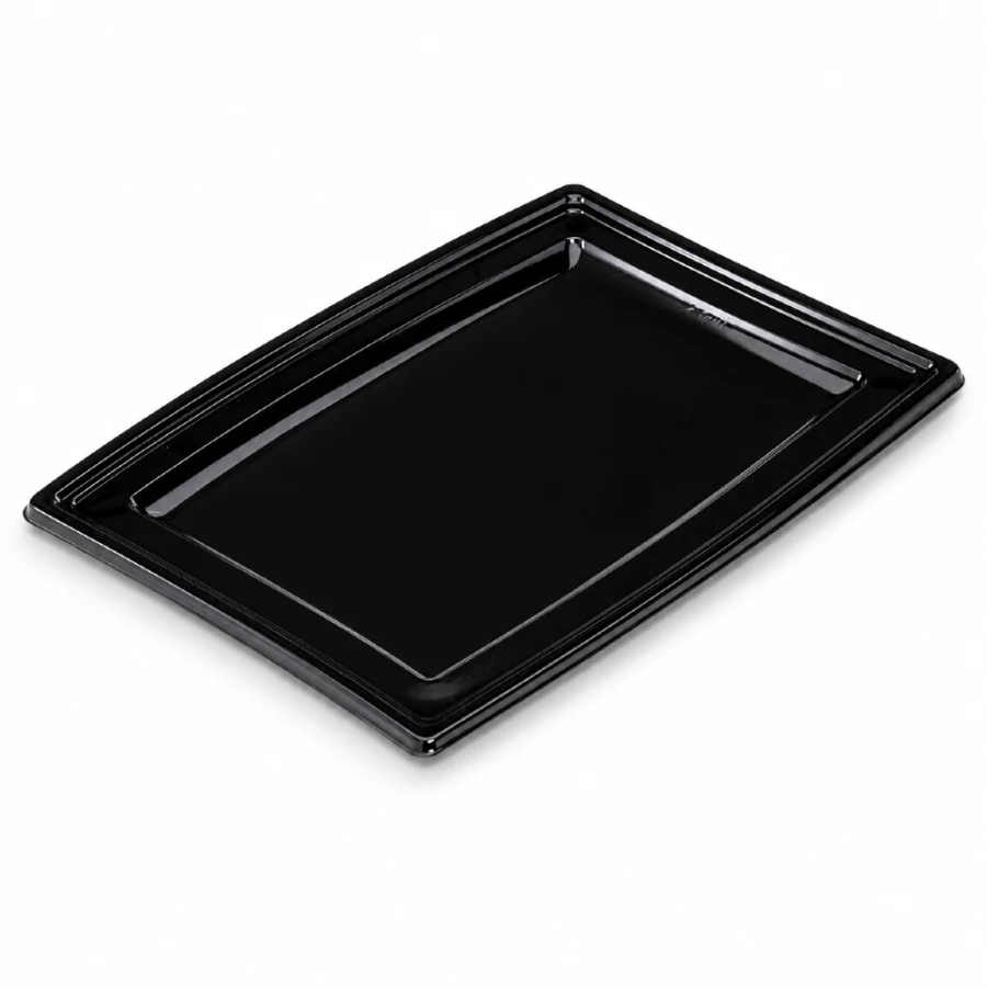 Talerz czarny 46 x 30,5 x 1,8 cm prostokątny, PS - 5 szt.