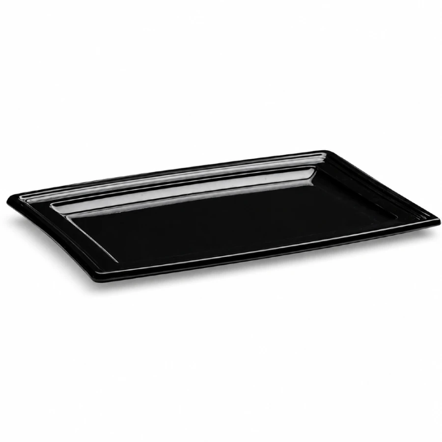 Talerz czarny 36 x 25,3 x 1 cm prostokątny, PS - 5 szt.