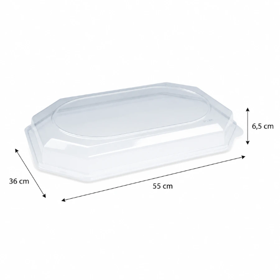 Pokrywka do tacy rPET 55 x 36 cm - 10 szt.