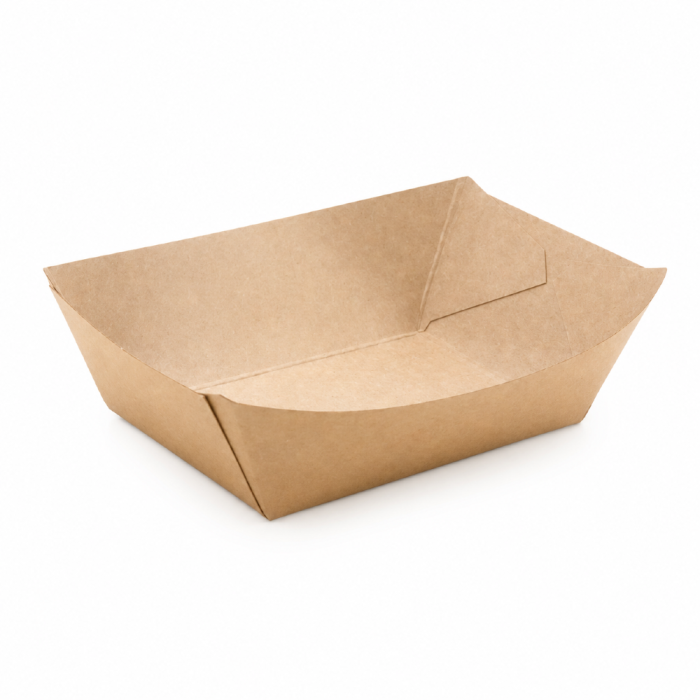 Tacka papierowa kraft M 10,7 cm x 6,9 cm x 4,1 cm - 50 sztuk