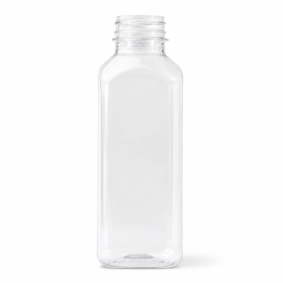 Butelka transparentna rPET 480 ml kwadratowa - 100 szt