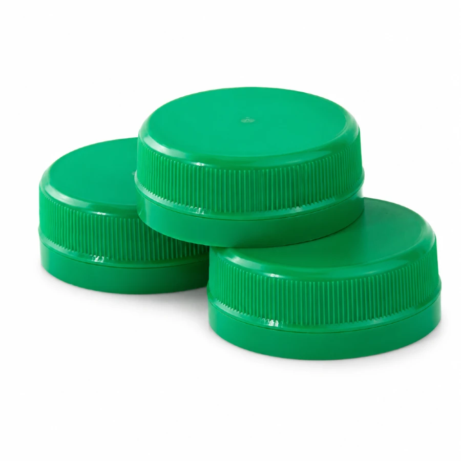 Zakrętka przytwierdzana fi 38 mm zielona do butelki rPET - 100 szt.