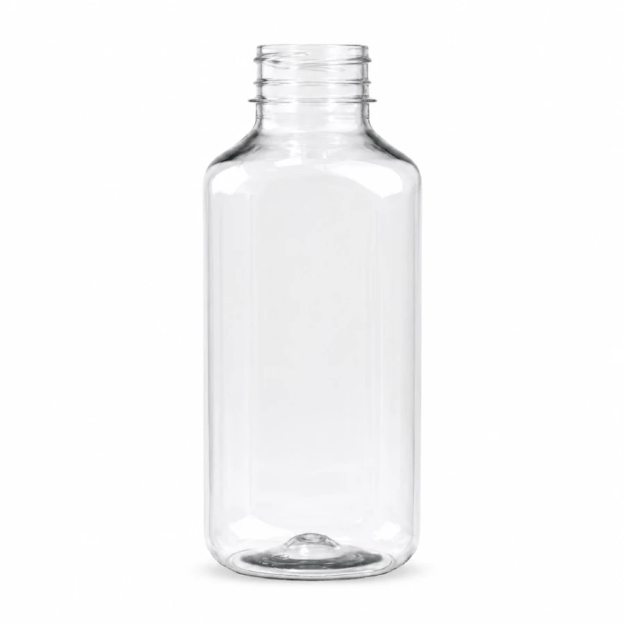 Butelka transparentna rPET 400 ml kwadratowa - 100 szt