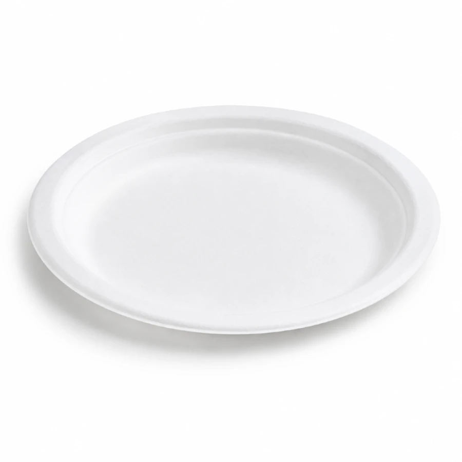 Półmisek z trzciny cukrowej biały, owalny 26 cm x 19,5 cm - 50 sztuk