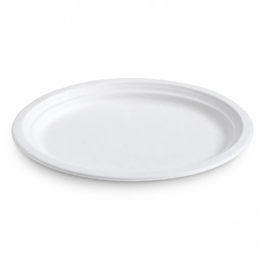 Półmisek z trzciny cukrowej biały, owalny 32 cm x 25 cm - 50 sztuk