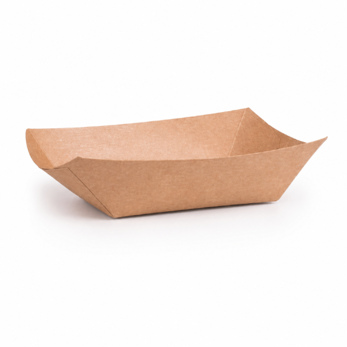 Tacka papierowa kraft 14 cm x 9,5 cm x 3,5 cm - 250 sztuk