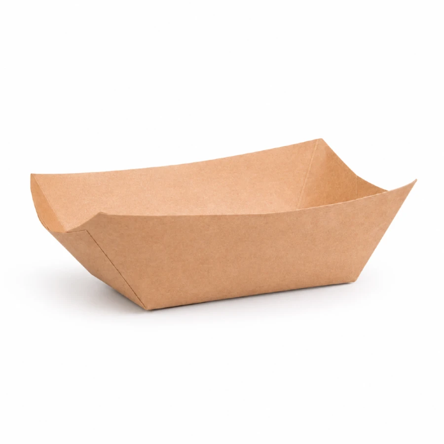 Tacka papierowa, kraft, duża - 20,5 cm x 14 cm x 5 cm - 50 sztuk