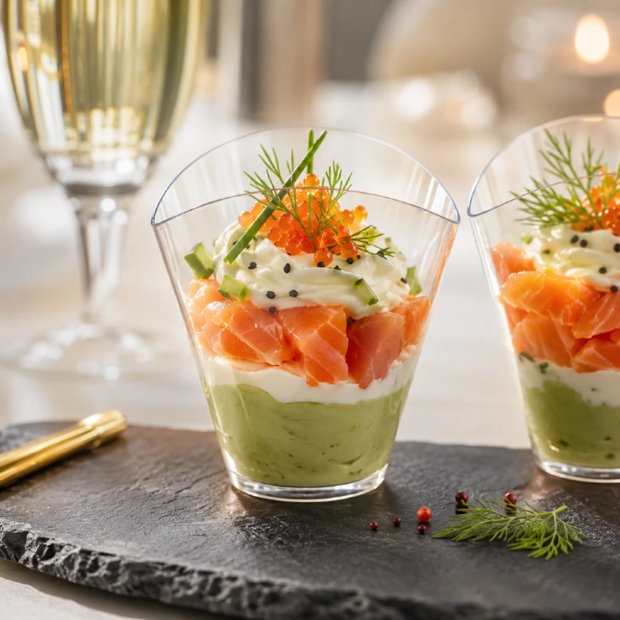 Pojemniki na przekąski fingerfood 120 ml 8,4 cm x 6,1 cm x 7 cm - 24 sztuki
