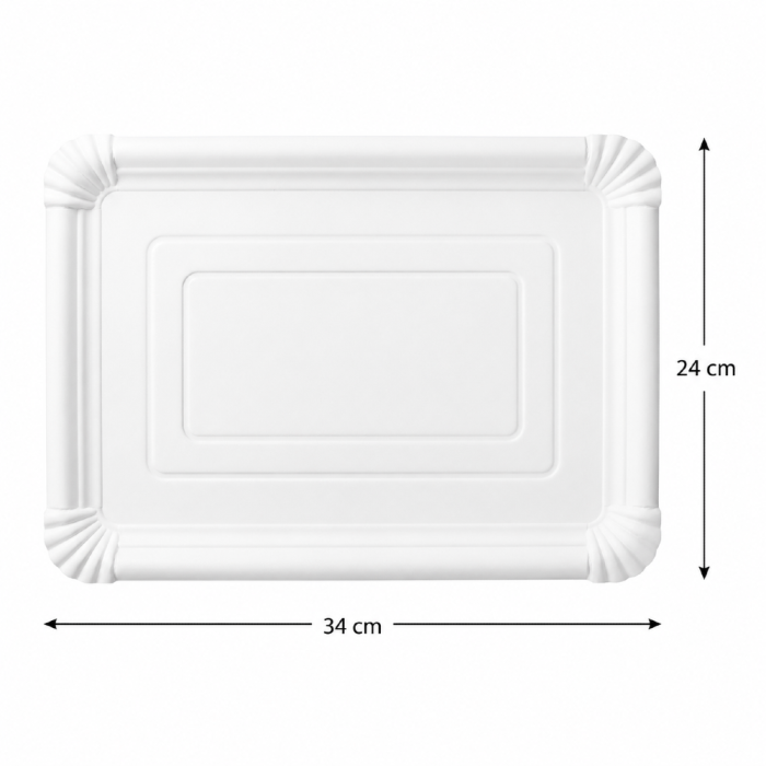 Tacka papierowa prostokątna biała, 24 x 34 cm - 125 szt.