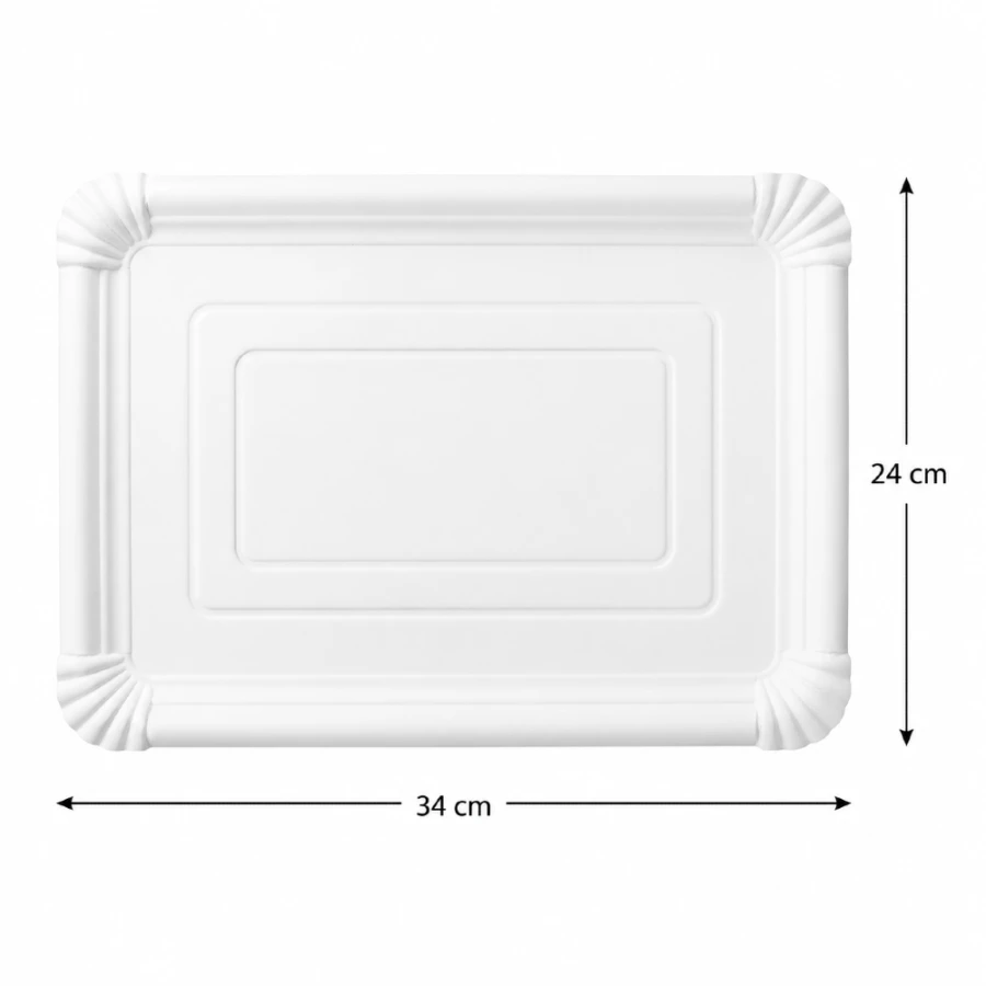 Tacka papierowa prostokątna biała, 24 x 34 cm - 125 szt.