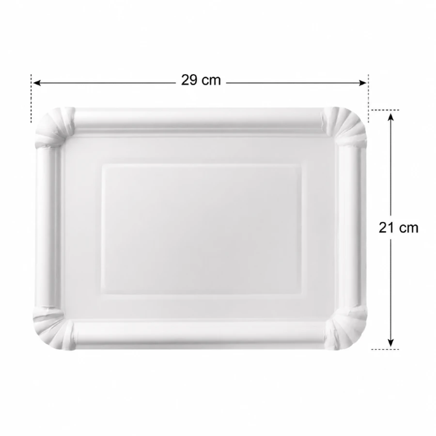 Tacka papierowa prostokątna biała, 21 x 29 cm - 125 szt.