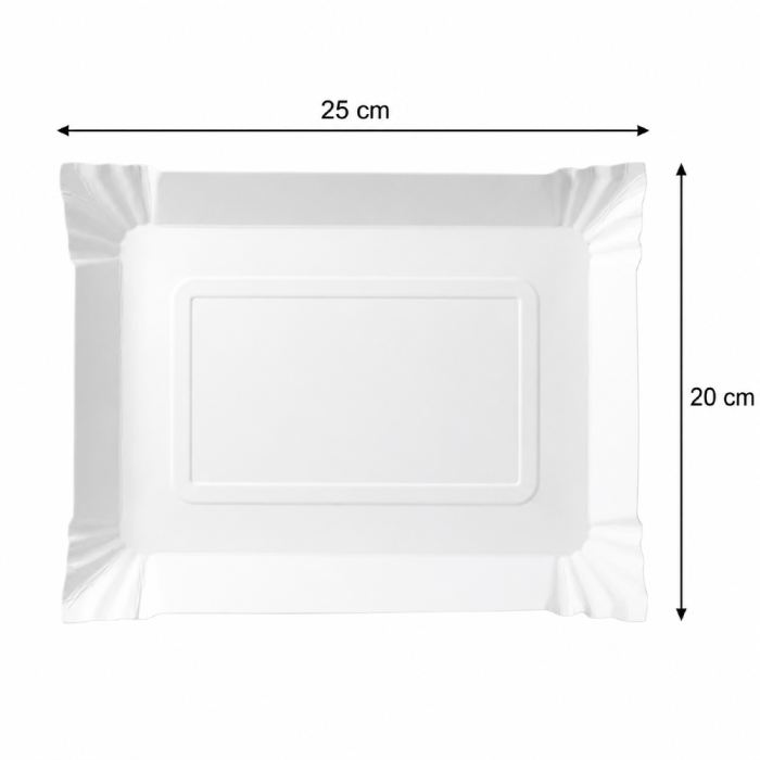 Tacka papierowa prostokątna biała, 20 x 25 cm - 250 szt.