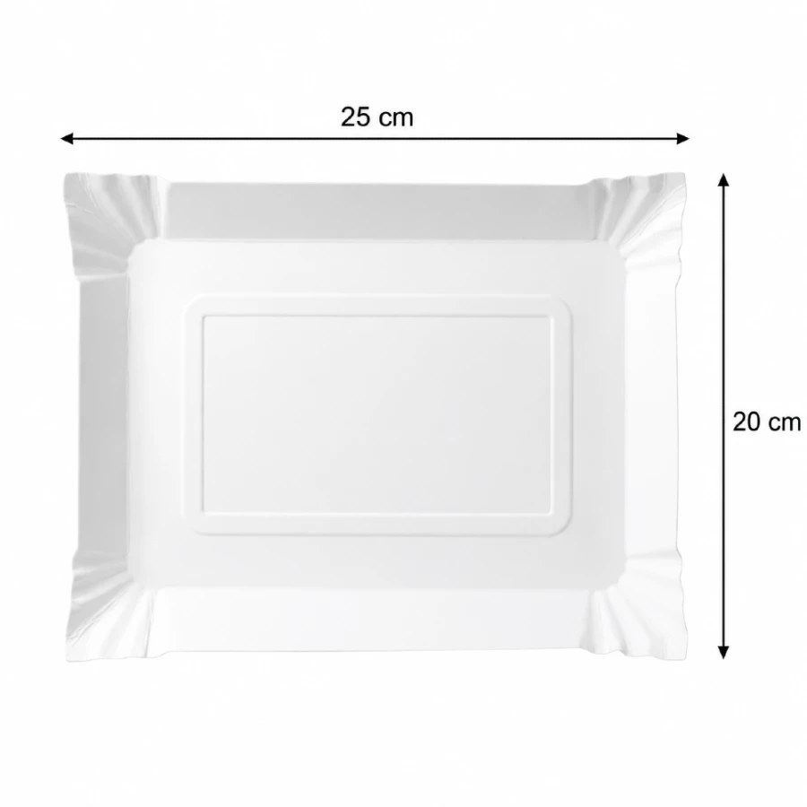 Tacka papierowa prostokątna biała, 20 x 25 cm - 250 szt.