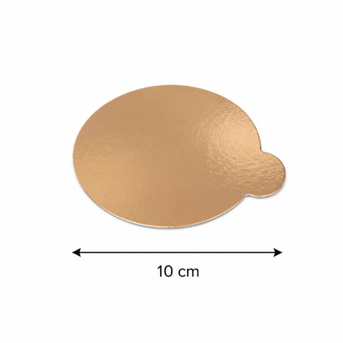 Podkład cukierniczy papierowy złoty o średnicy 10 cm - 200 sztuk