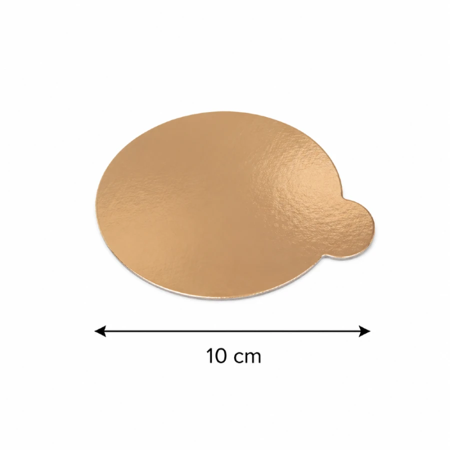 Podkład cukierniczy papierowy złoty o średnicy 10 cm - 200 sztuk