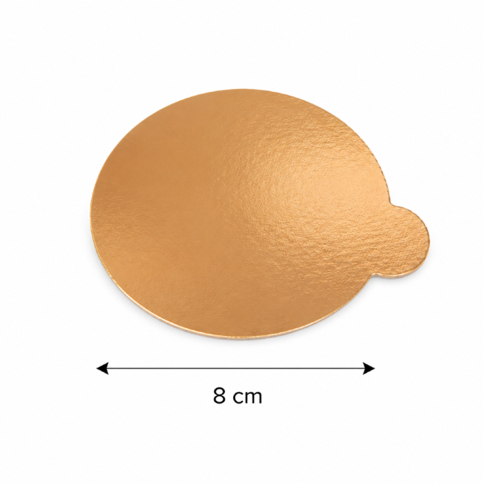 Podkład cukierniczy papierowy złoty o średnicy 8 cm - 200 sztuk