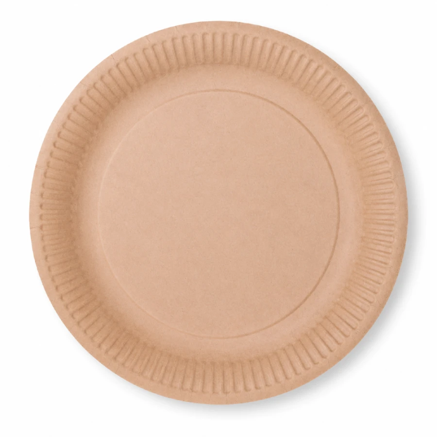 Talerz papierowy KRAFT brązowy okrągły, średnica 23 cm - 50 szt.