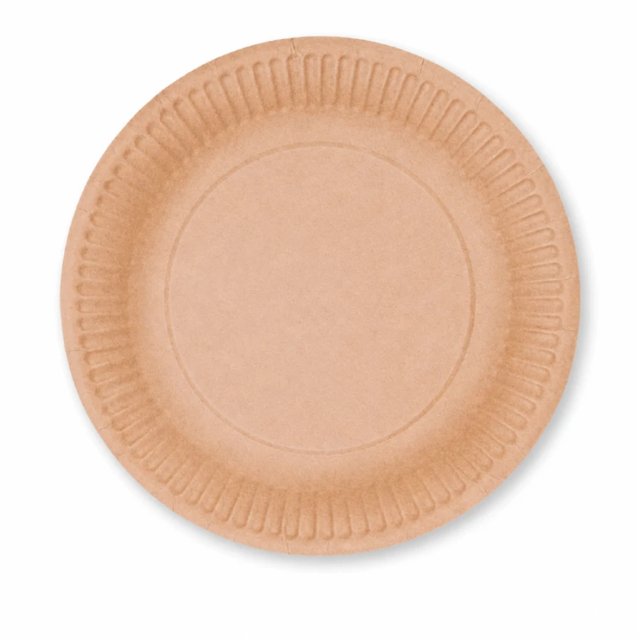 Talerz papierowy KRAFT brązowy okrągły, średnica 18 cm - 50 szt.