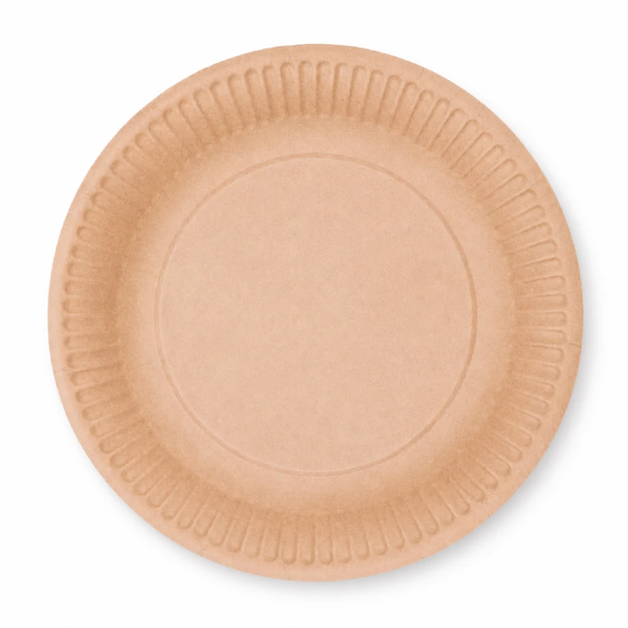 Talerz papierowy KRAFT brązowy okrągły, średnica 15 cm - 100 szt.