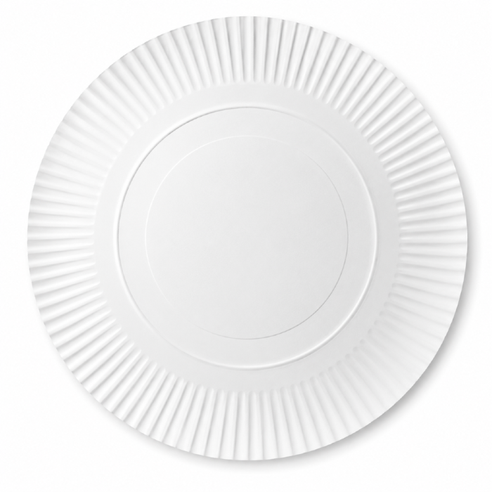Talerz papierowy biały okrągły, średnica 35 cm - 100 szt.