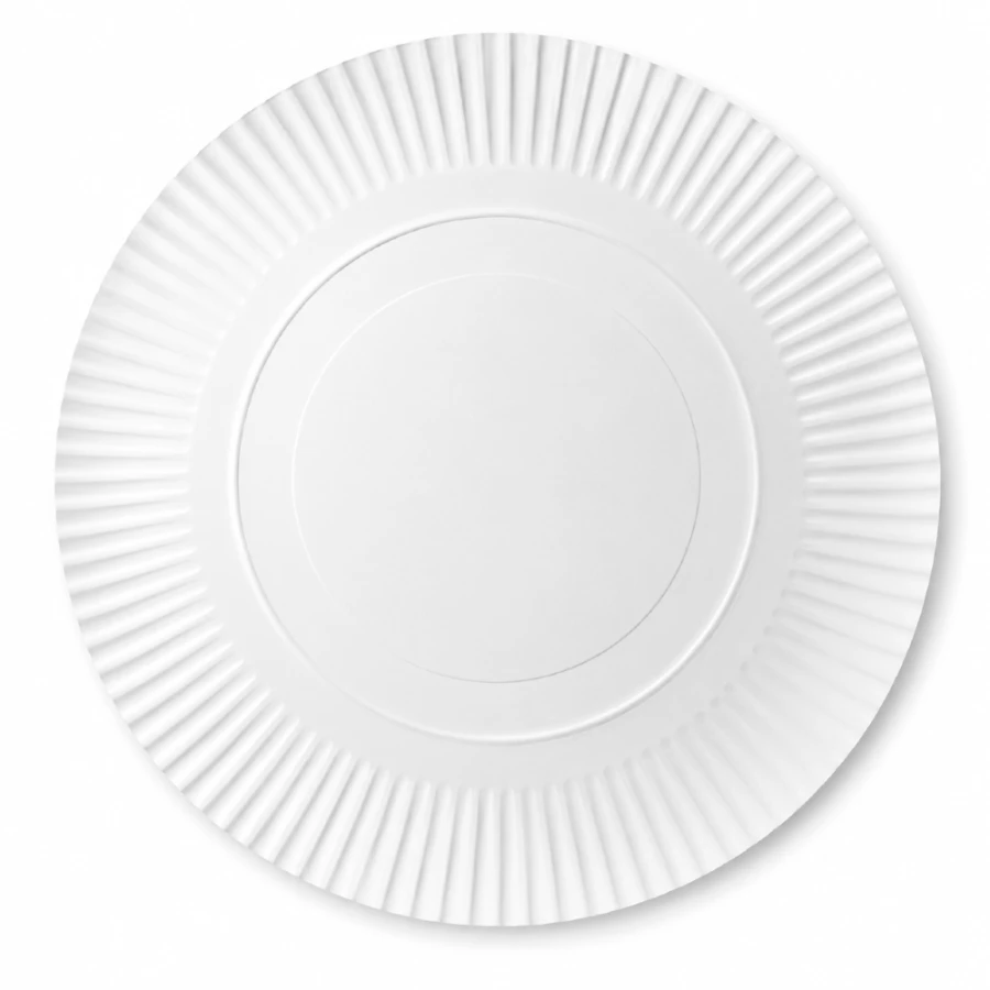 Talerz papierowy biały okrągły, średnica 35 cm - 100 szt.