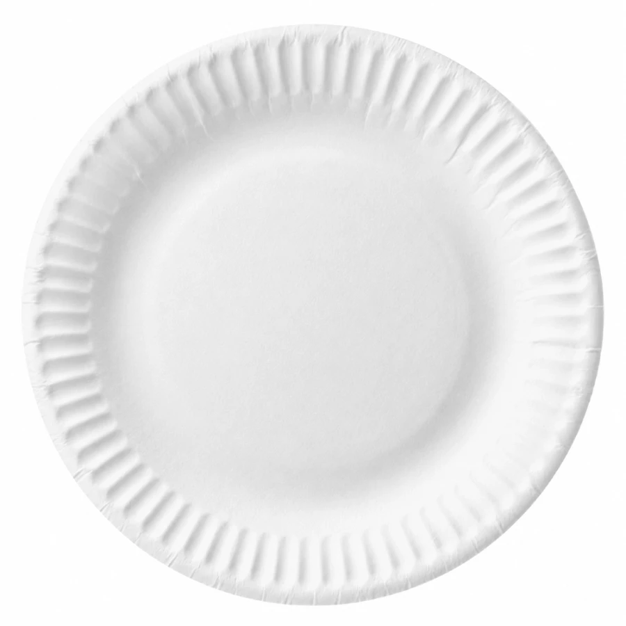 Talerz papierowy biały okrągły, średnica 15 cm - 100 szt.