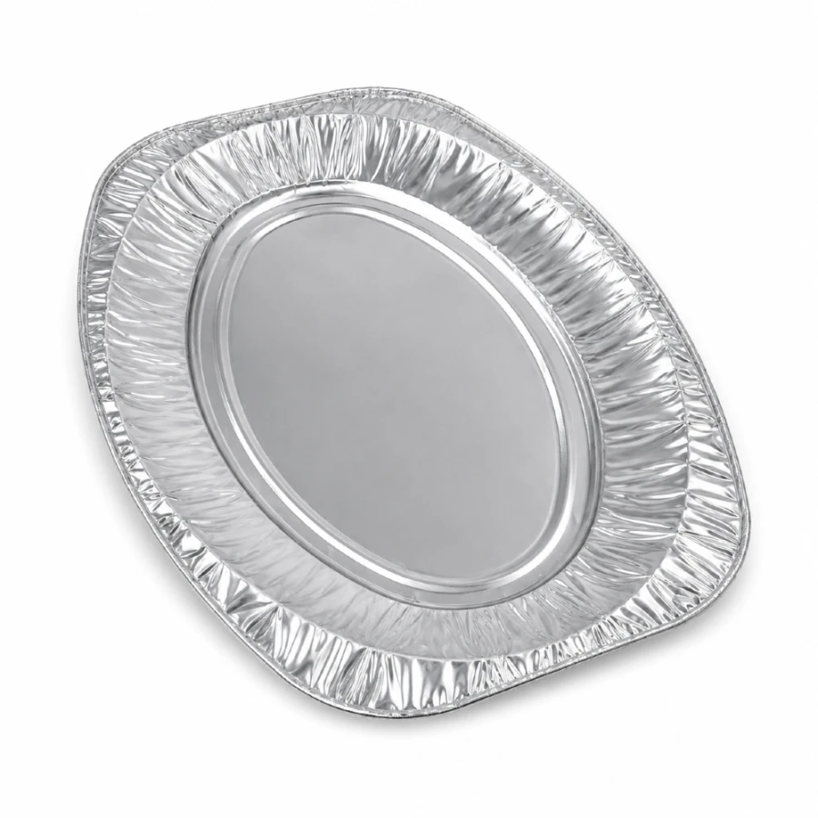 Taca aluminiowa owalna, 43 x 29 cm - 3 sztuki