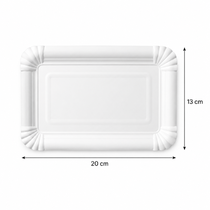 Tacka papierowa prostokątna biała, 13 x 20 cm - 250 szt.