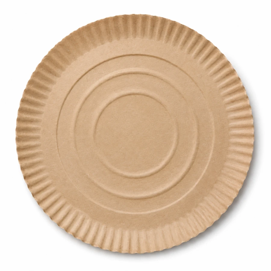 Talerz papierowy KRAFT brązowy okrągły tłuszczoodporny (z biobarierą), średnica 28 cm - 40 szt.