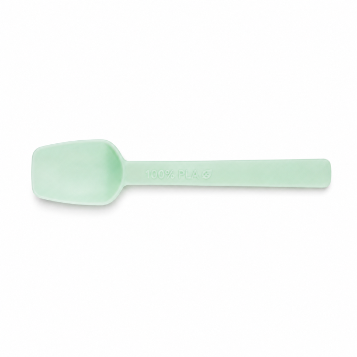 Łyżeczka z PLA do lodów zielona 9,5 cm, 1 kg - ok. 483 sztuk